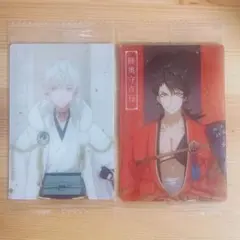 刀剣乱舞 ツインウエハース プラカード×② 鶴丸国永・陸奥守吉行