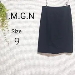 I.M.G.N 黒 ひざ丈 タイトスカート サイズ9
