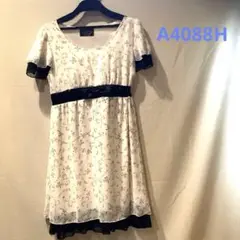 値下げ★FJER★花柄半袖ひざ丈ワンピースA4088H