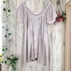 トップス【M】グレー フォーマル 上品 ゆったり 着回し デート お洒落 高級感