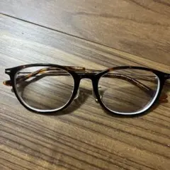 Zoff オーバル型メガネ ブラックブラウン　度入り