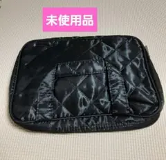 【未使用】ORBIS ブラックキルティングポーチ 旅行