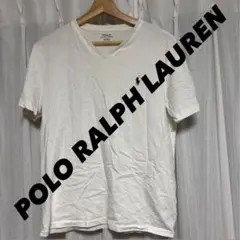 POLO RALPH LAUREN ホワイト Vネック Tシャツ M
