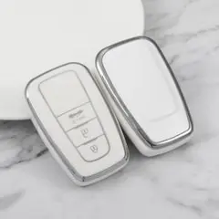 トヨタ スマートキーケース TPU キーカバー 白銀 3ボタン RAV4