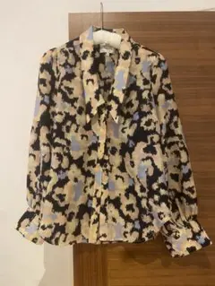 デンマークブランド★SECOND FEMALE のレオパード柄 長袖シャツ