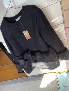 グラムリップスファー付きジャケット タグ付き