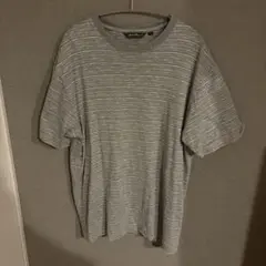 Eddie Bauer グレー ストライプ Tシャツ S