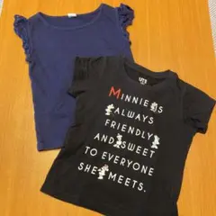 ユニクロ 100 ミニーTシャツ&baby GAP 105 フリル袖 セット