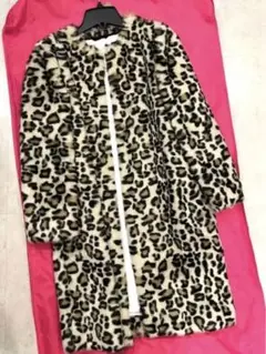 Kate spade❤︎極美品 2度のみ着❤︎ ヒョウ柄 レオパード ファー コート