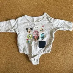 Disney キャラクターロンパース 70サイズ グレー