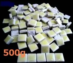 9.5ミリ角モザイクタイル ライトイエロー色500g