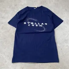90-00s 半袖Tシャツ 古着 宇宙人 星 惑星 土星 企業 ネイビー M