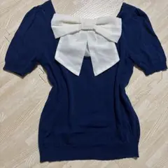 バックリボン　Tシャツ　カットソー　姫