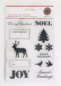 新品　マーサスチュワート　クリスマス　クリアスタンプ