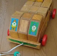 木製カラフル手押し車
