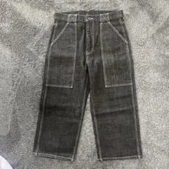 HYSTERIC GLAMOUR ペインターワイドパンツ　L デニム　ブラック
