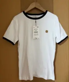 ZARA ザラ コントラストパイピングブローチ Tシャッ