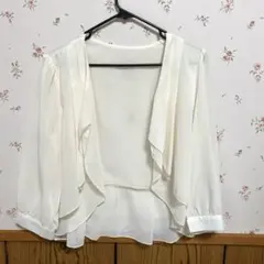 【cui ying】ボレロ　シフォン　XL 結婚式　パーティー　発表会　美品