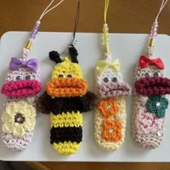 ハンドメイド　パクパクモンスター　キーホルダー　ストラップ　チャーム