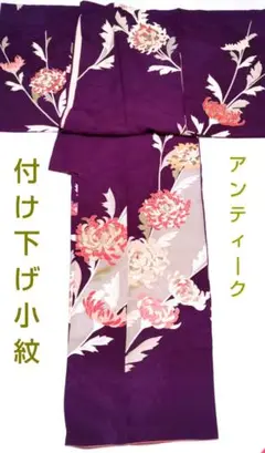 アンティーク 付け下げ小紋 菊