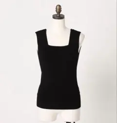 JOURNAL STANDARD relume スクエアネックリブタンクトップ黒