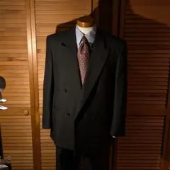 【極美品】Pierre Cardin ダブルブレストスーツ A5 黒