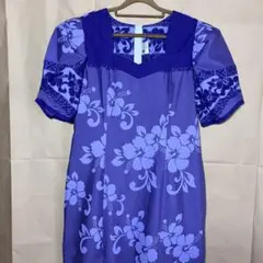 フラダンス　ムームー　紫　パープル　ハイビスカス　MuuMuu APPAREL