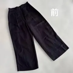 ミラ オーウェン　パンツ　サイズ0 ネイビー　リネン混　ガウチョ