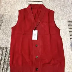 FOMANSH 赤 ノーカラーベスト XL