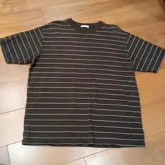 FORK & SPOON ブラウン ストライプ Tシャツ