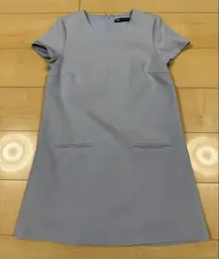 ZARA 半袖ミニワンピース M ライトブルー