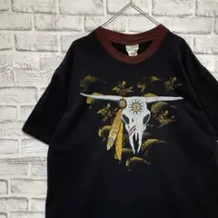 USA製90sヴィンテージTシャツ！シングルステッチ　ブラック半袖古着XL23