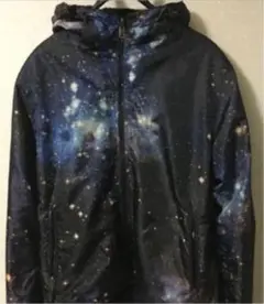 値下げ中　宇宙柄パーカー　grn リバーシブル