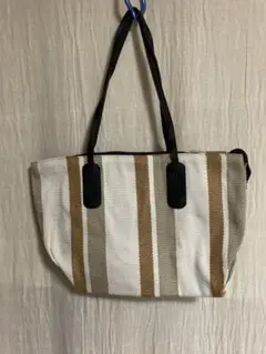 新品】大人カジュアルなキャンパストートバッ　ブラウン系