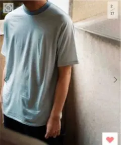 BATONER/バトナー別注 Wool Stripe Tee WIDE Mグレー