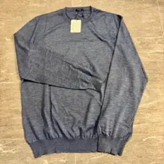 【新品未使用】kiton メンズ 青 トップス L 春物 薄手 ニット ブルー