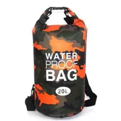 防水リュック バックパック アウトドア オレンジ迷彩 20L【068】D1025