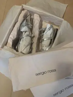 お値下げ セルジオロッシ sergio rossi リボンフラットシューズ