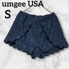 レア✨umgee USA 【S】　ネイビー レース ショートパンツ ショーパン