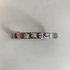 イタリアンチャームブレスレット ピンク