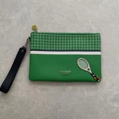 ケイトスペード　テニスラケットキーリング 新品 ケイトスペード テニスラケット バッグチャーム キーリング