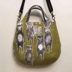 ミナペルホネンalive mustard ショルダーバッグ2Wayハンドメイド