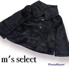 m's select コート ジャケット ブラック ショートコート 36