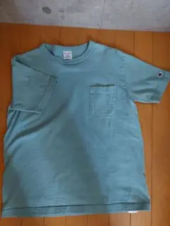 Champion T1011 ポケットTシャツ ライトブルー アメリカ製