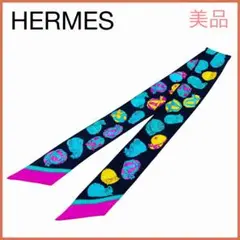 美品✨ エルメス 乗馬用の帽子と馬のひづめ ツイリー スカーフ