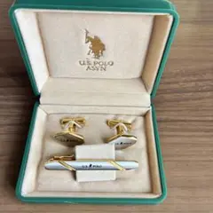 U.S. POLO ASSN. ネクタイピン カフス セット（ケース付）