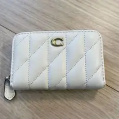 新品未使用【COACH】カードケース　白　革