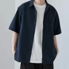「C.Mt」FUNCTION MESH SHIRT メンズシャツ　ネイビー