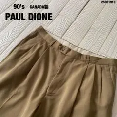 90'sカナダ製PAULDIONE3タックヴィンテージスラックスUS古着