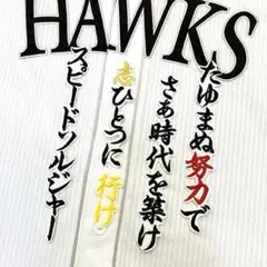 福岡 ソフトバンク ホークス 刺繍ワッペン 周東佑京 応援歌 白　刺しゅう